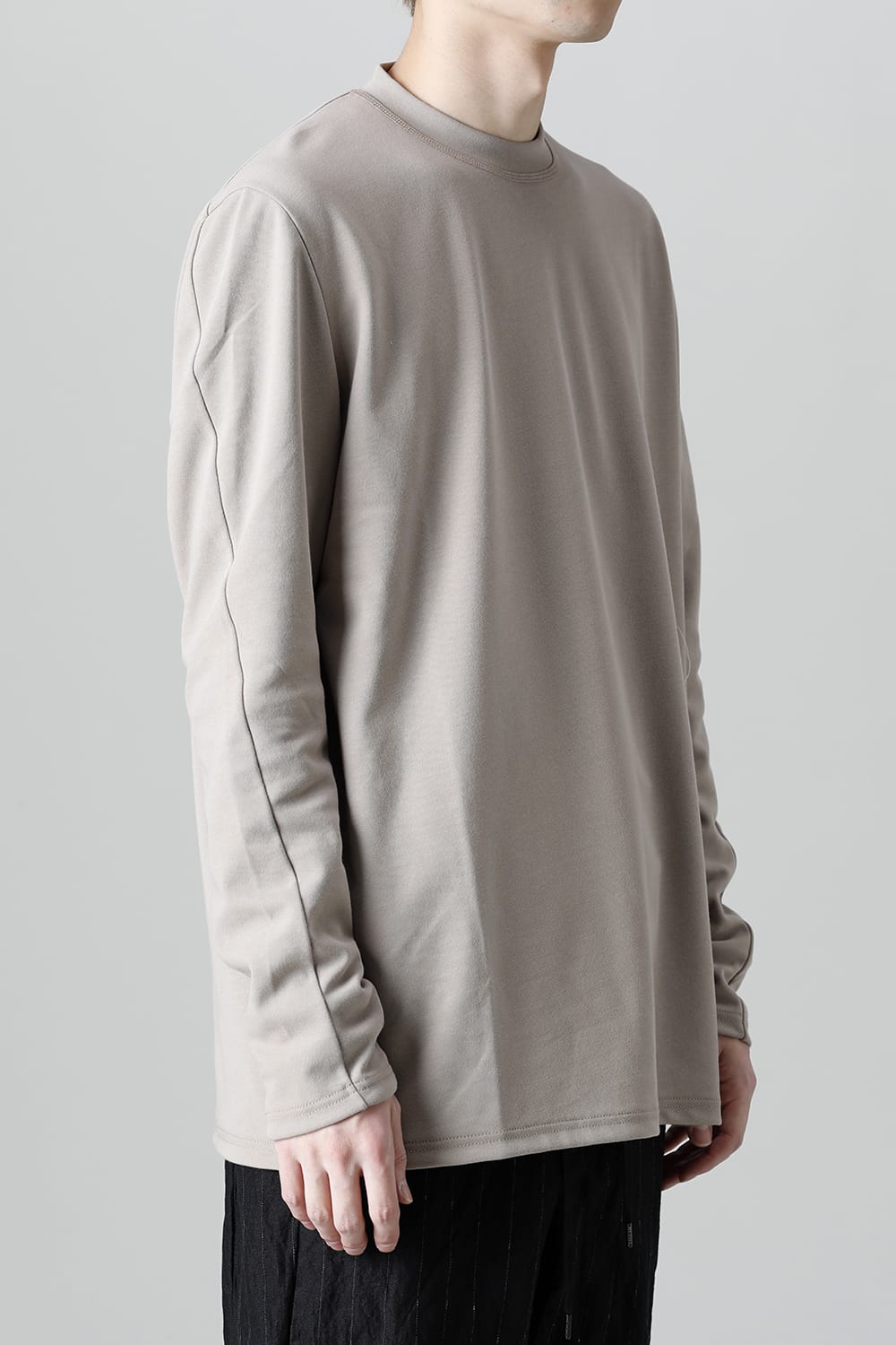 ロングスリーブ ルーズフィット ソフトジャージー  ベージュ
