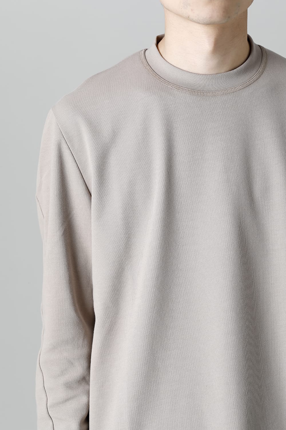 ロングスリーブ ルーズフィット ソフトジャージー  ベージュ