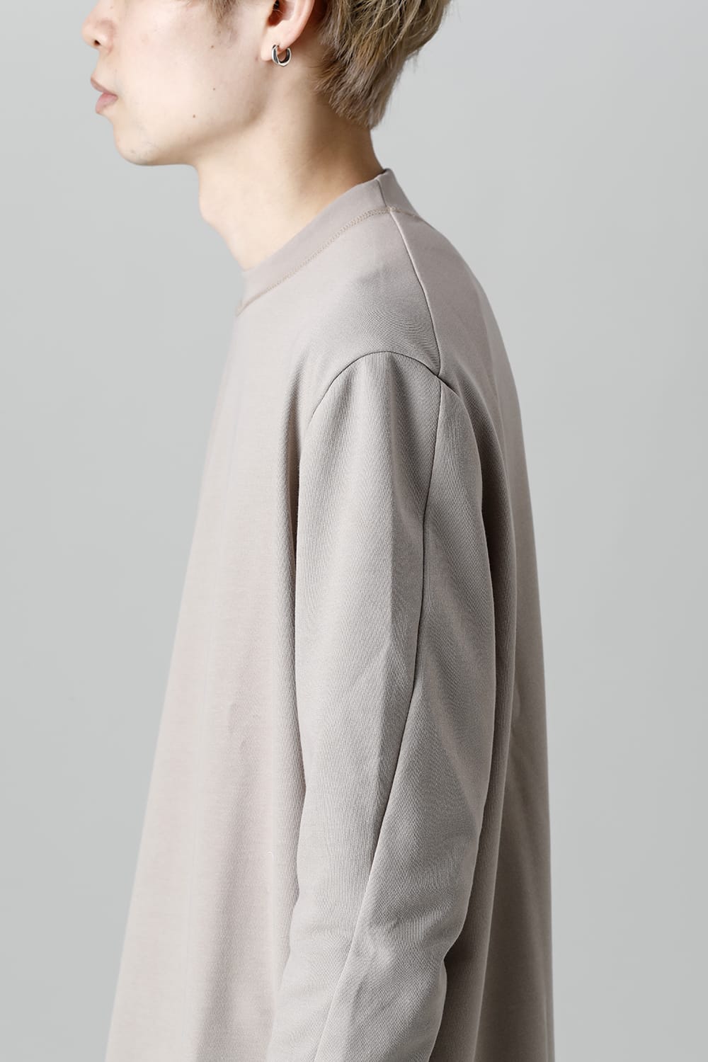 ロングスリーブ ルーズフィット ソフトジャージー  ベージュ