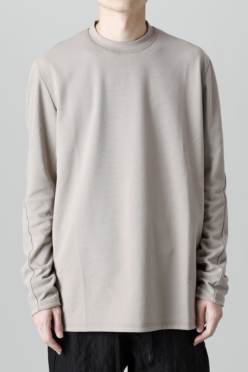 ロングスリーブ ルーズフィット ソフトジャージー  ベージュ