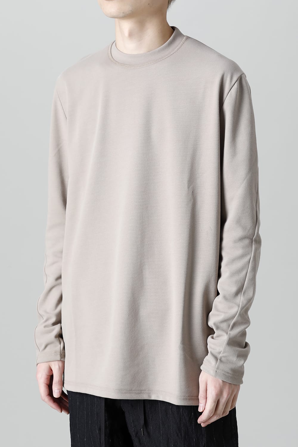 ロングスリーブ ルーズフィット ソフトジャージー  ベージュ