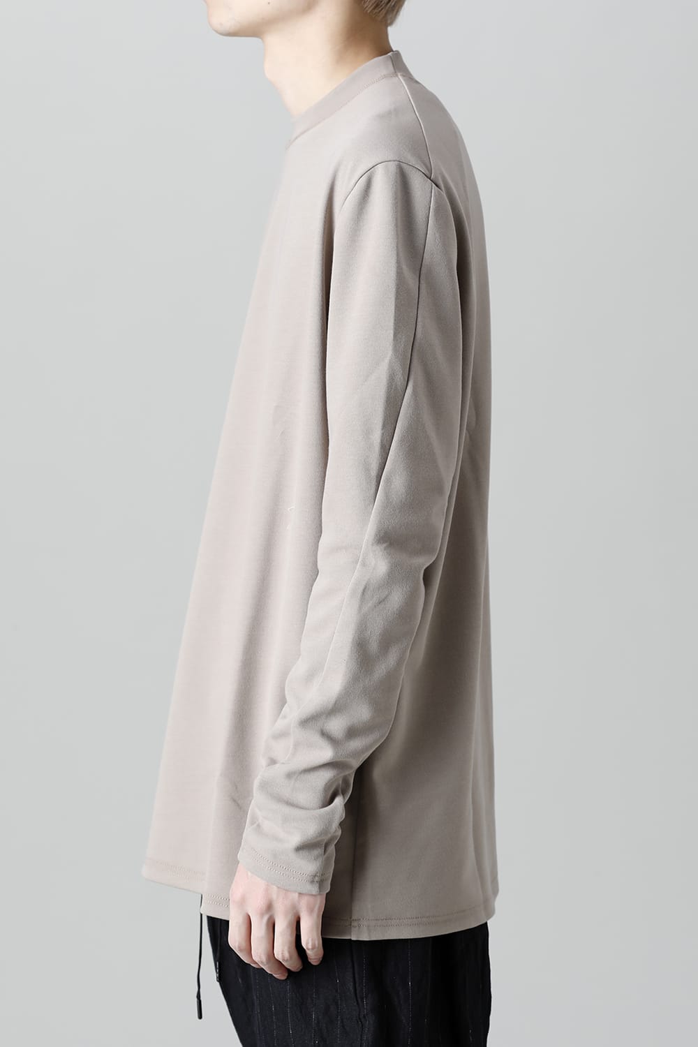 ロングスリーブ ルーズフィット ソフトジャージー  ベージュ