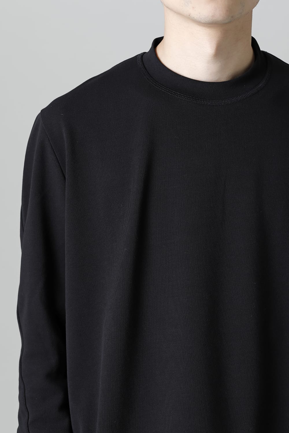 ロングスリーブ ルーズフィット ソフトジャージー  ブラック