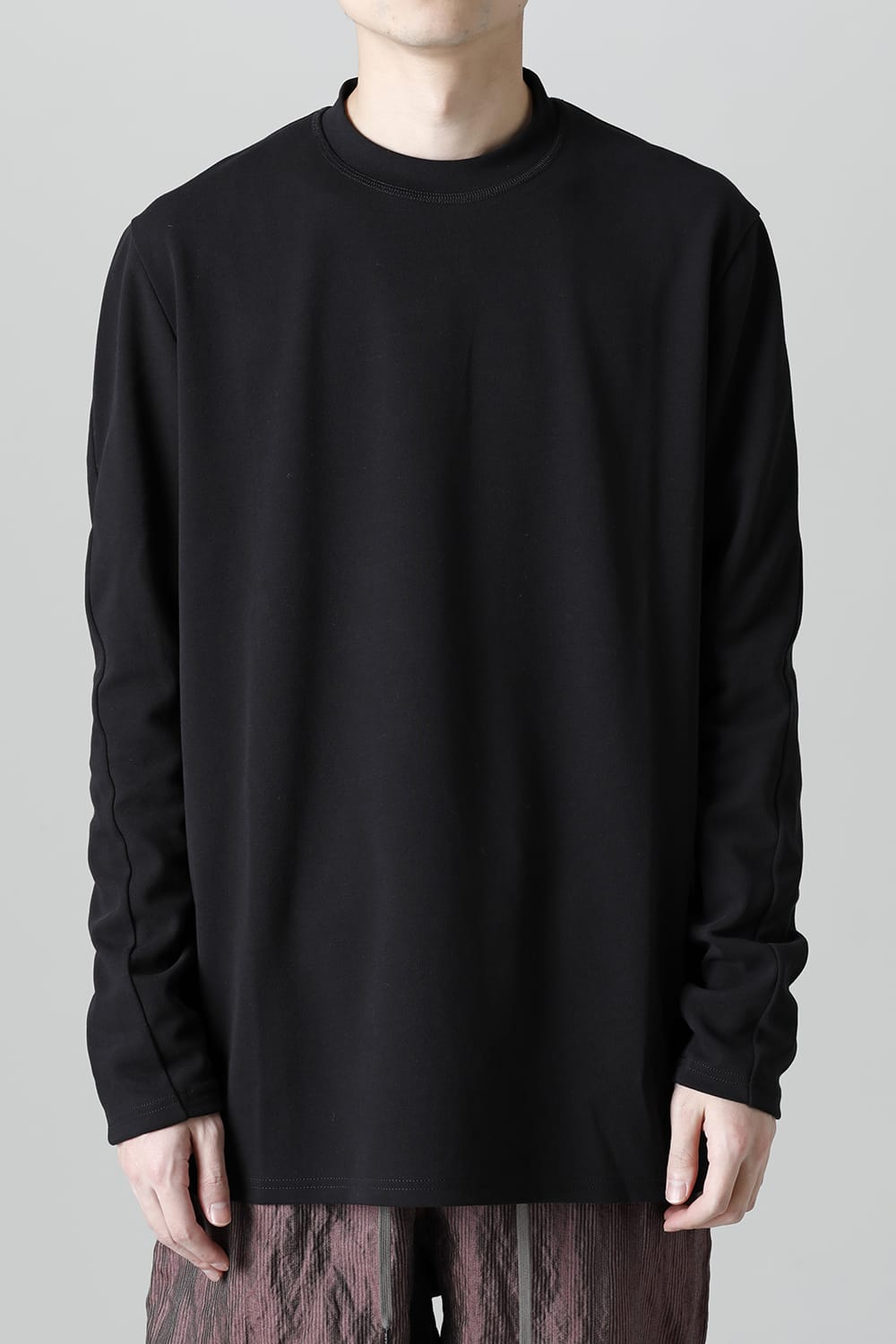 ロングスリーブ ルーズフィット ソフトジャージー  ブラック