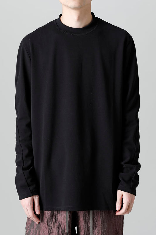 ロングスリーブ ルーズフィット ソフトジャージー  ブラック