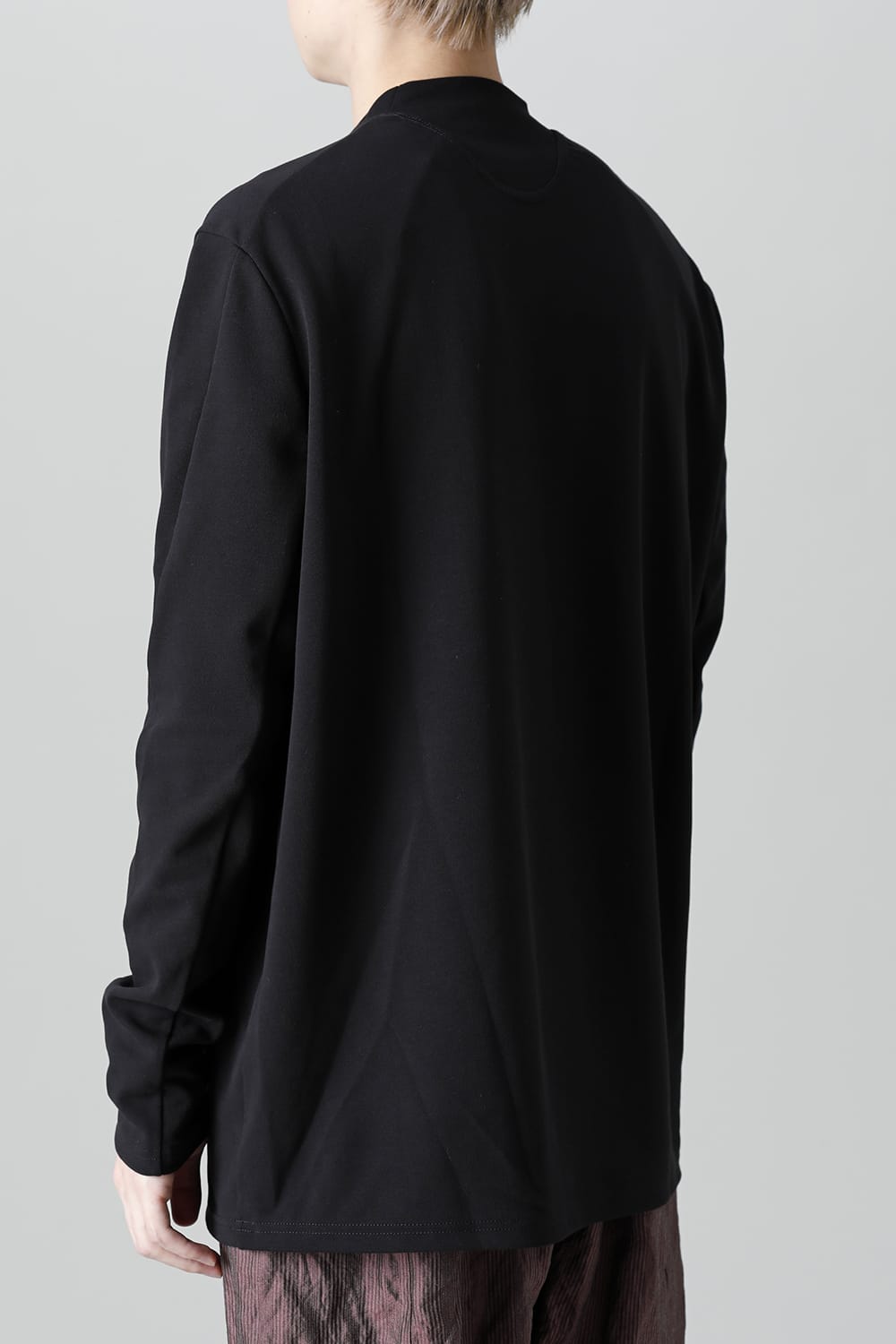 ロングスリーブ ルーズフィット ソフトジャージー  ブラック