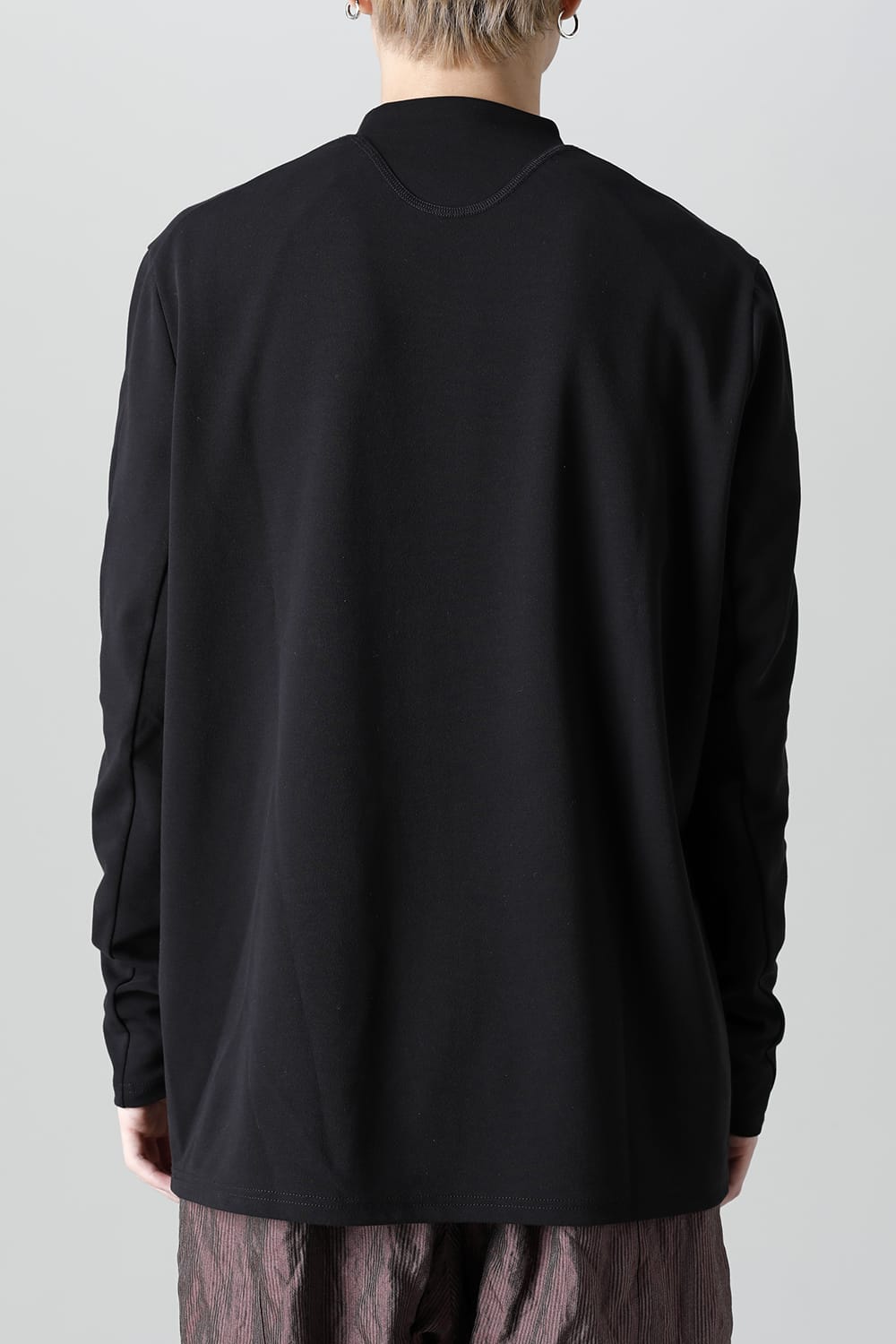 ロングスリーブ ルーズフィット ソフトジャージー  ブラック