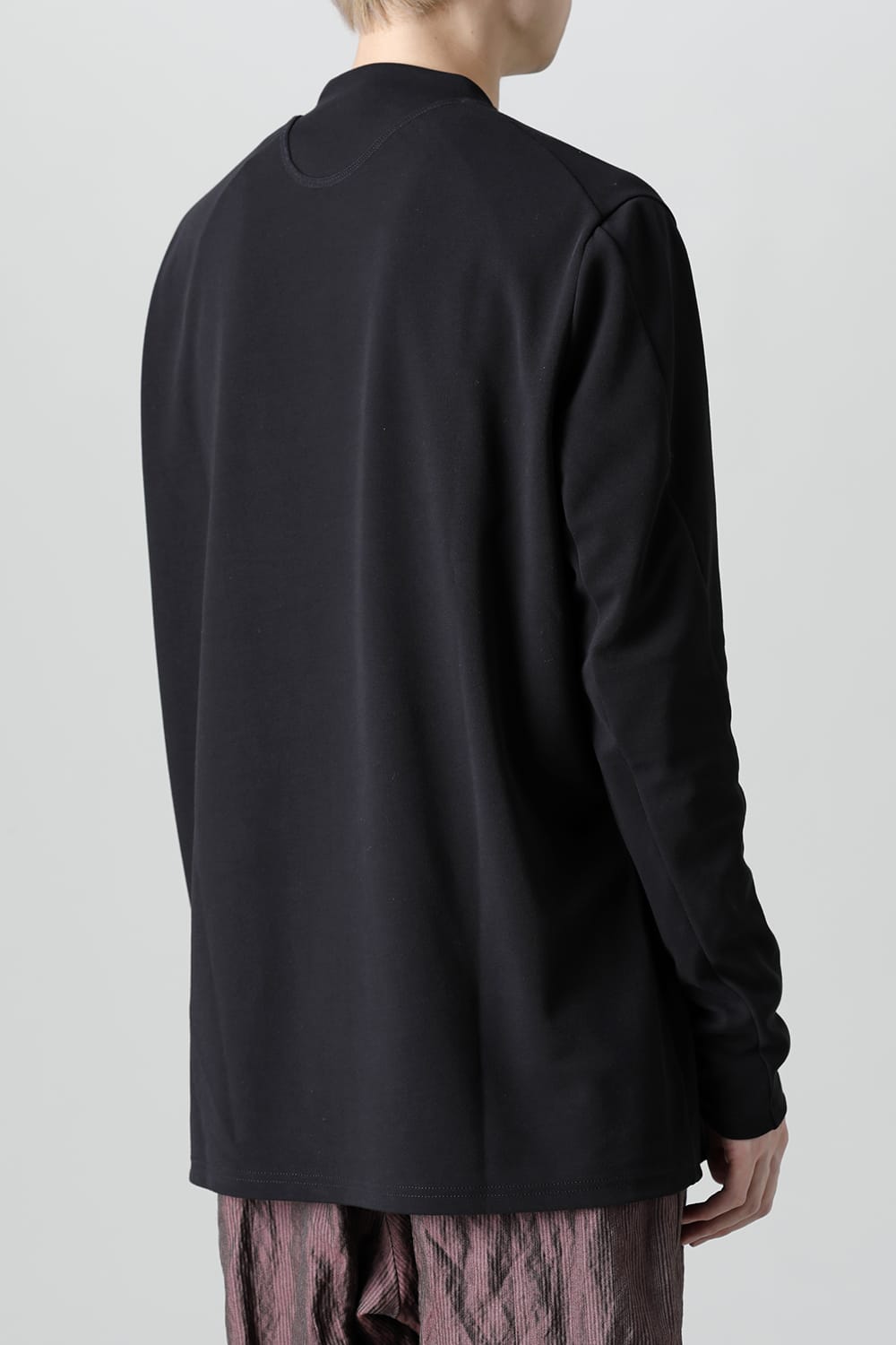 ロングスリーブ ルーズフィット ソフトジャージー  ブラック