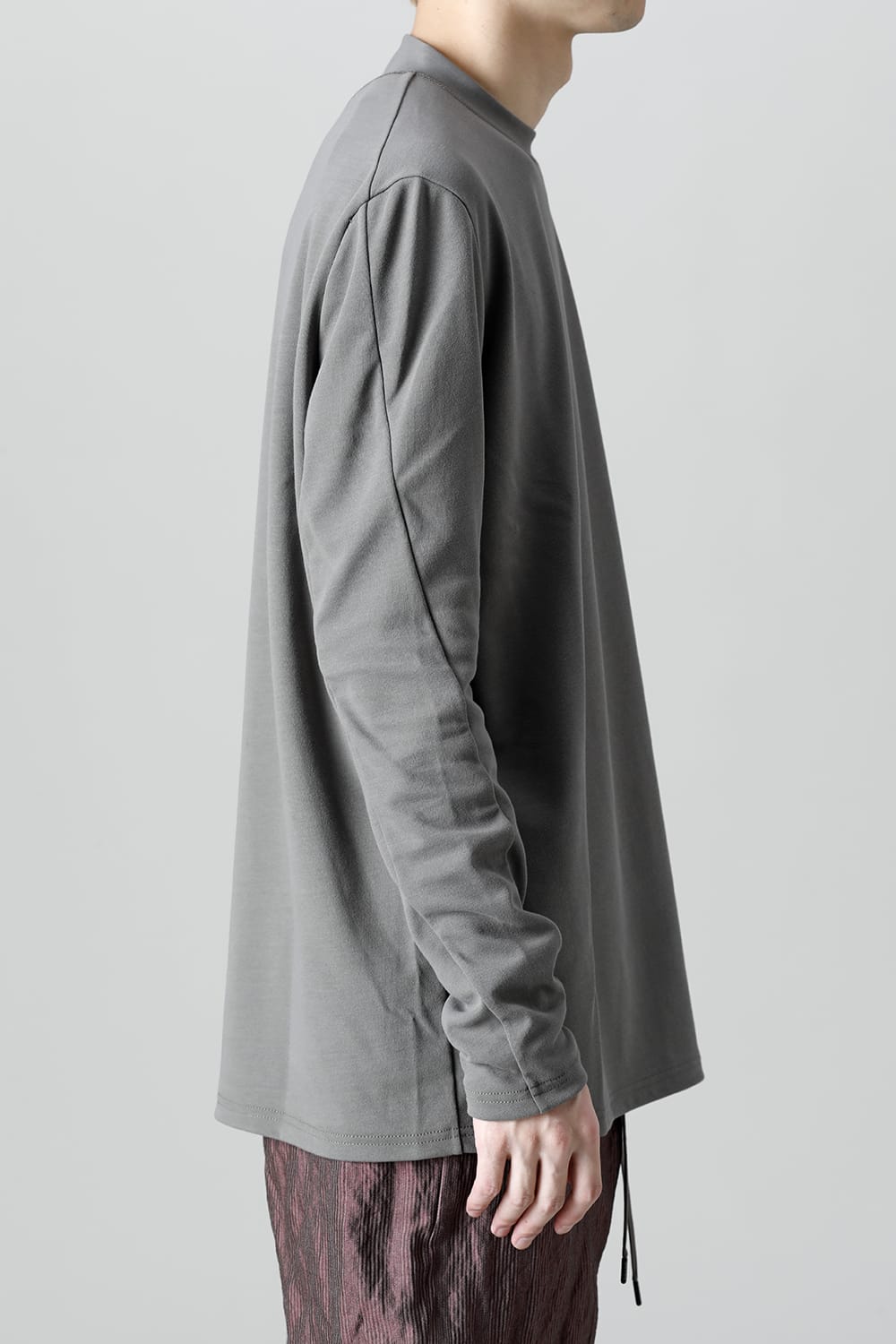 ロングスリーブ ルーズフィット ソフトジャージー  スレートグレー