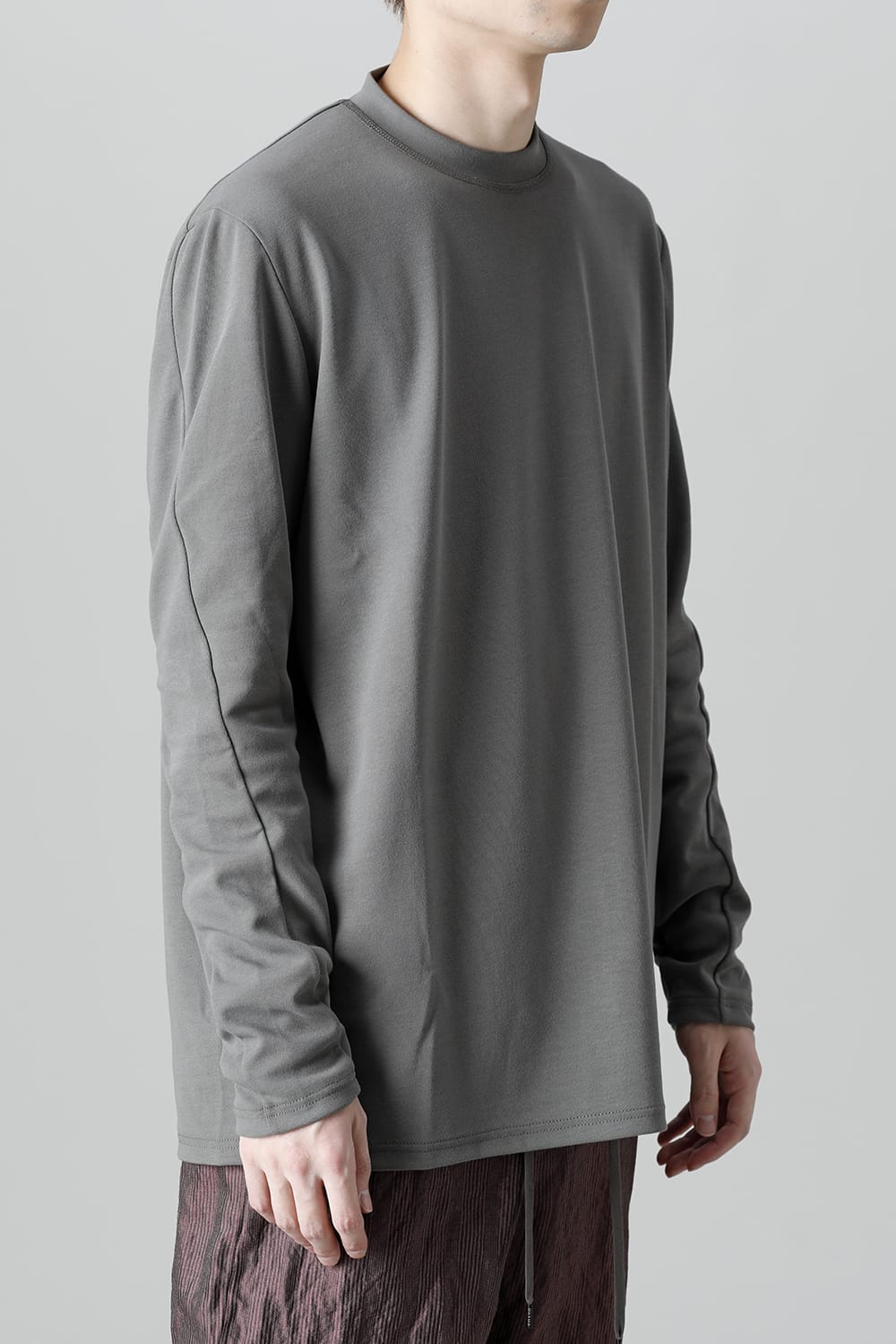 ロングスリーブ ルーズフィット ソフトジャージー  スレートグレー