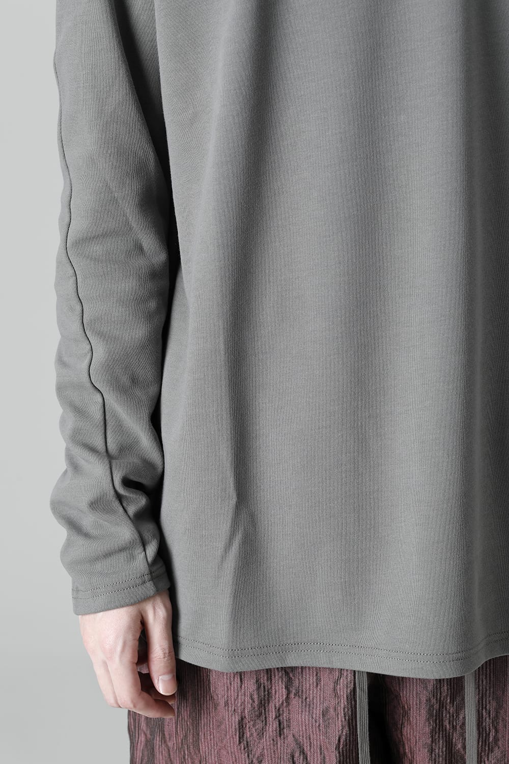 ロングスリーブ ルーズフィット ソフトジャージー  スレートグレー