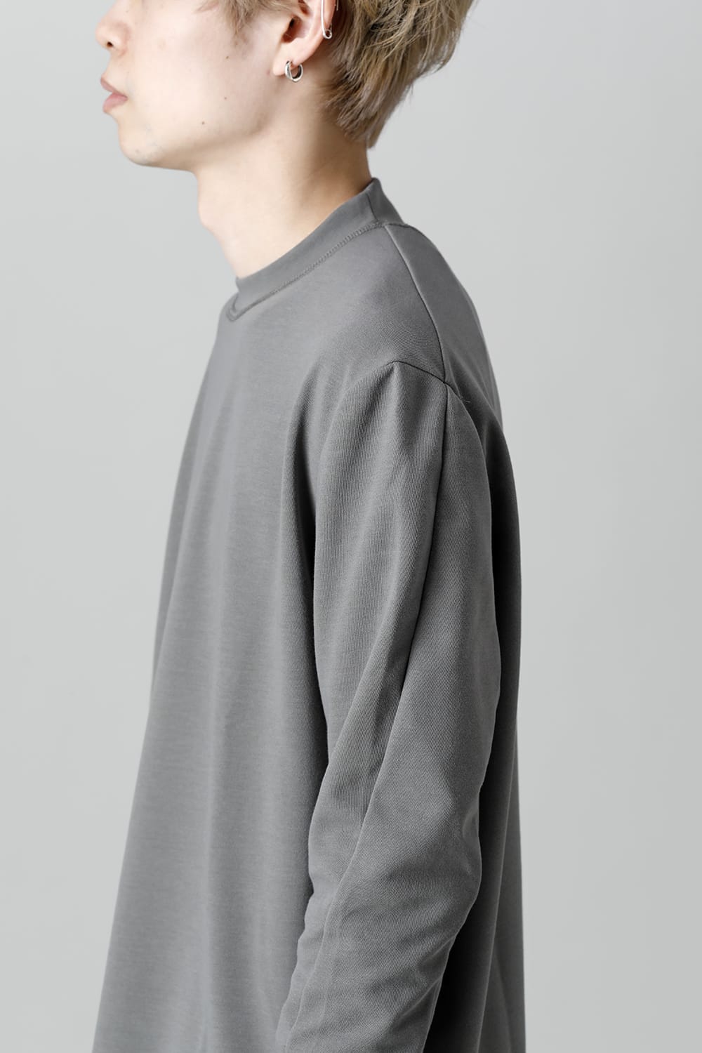 ロングスリーブ ルーズフィット ソフトジャージー  スレートグレー