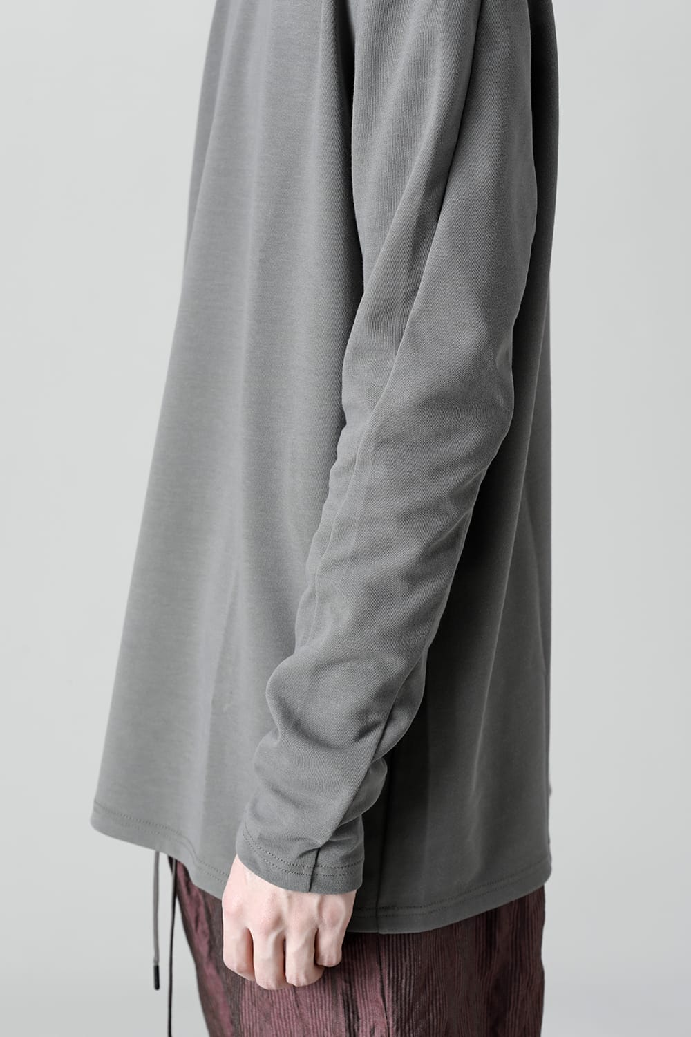 ロングスリーブ ルーズフィット ソフトジャージー  スレートグレー