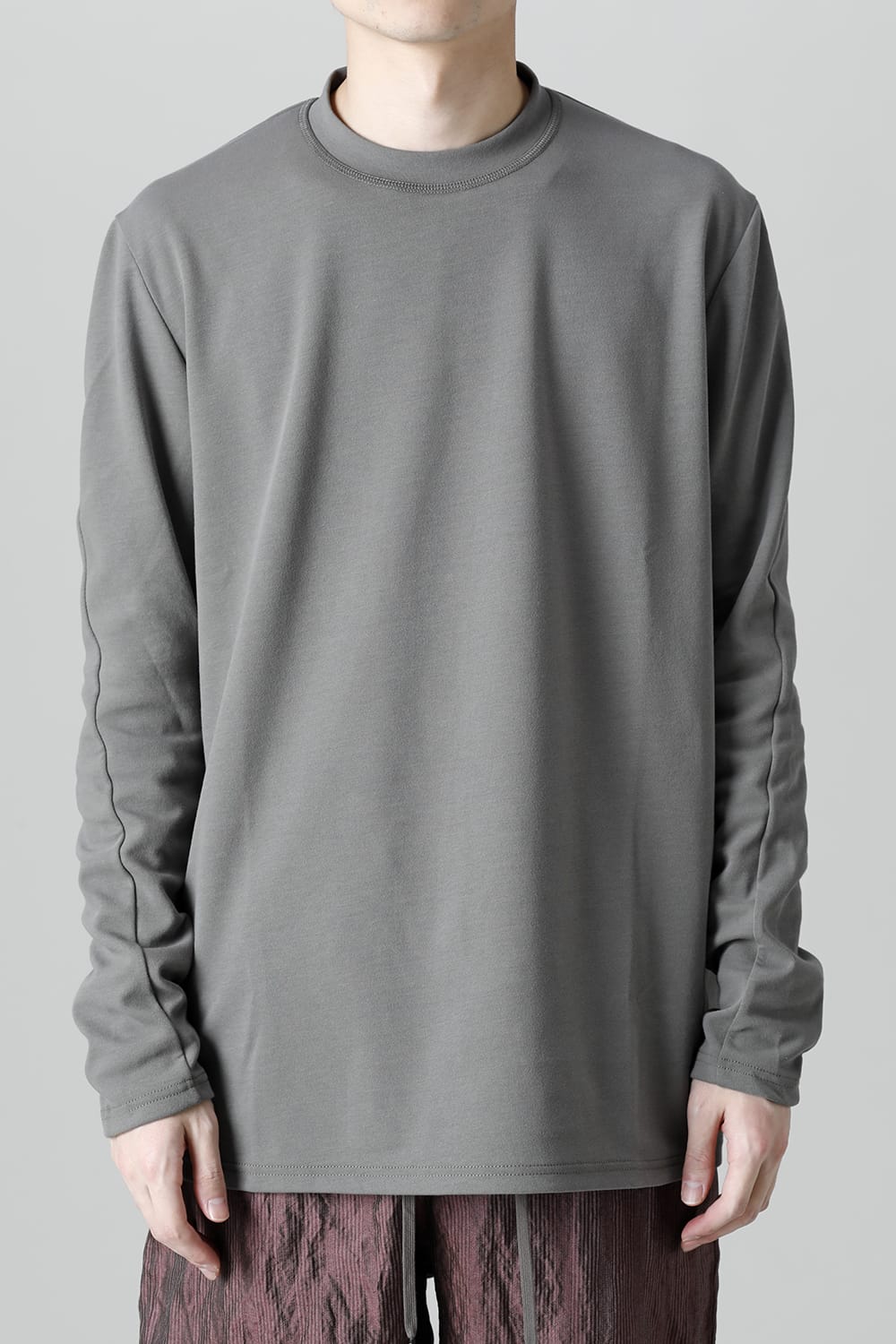 ロングスリーブ ルーズフィット ソフトジャージー  スレートグレー
