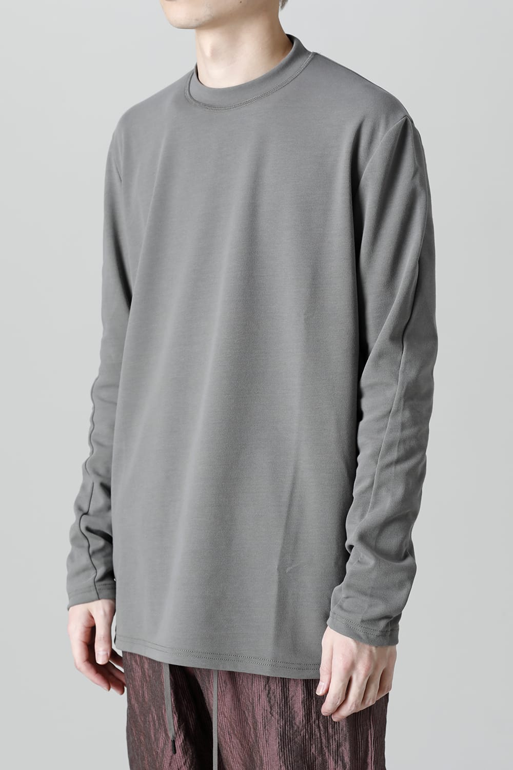 ロングスリーブ ルーズフィット ソフトジャージー  スレートグレー