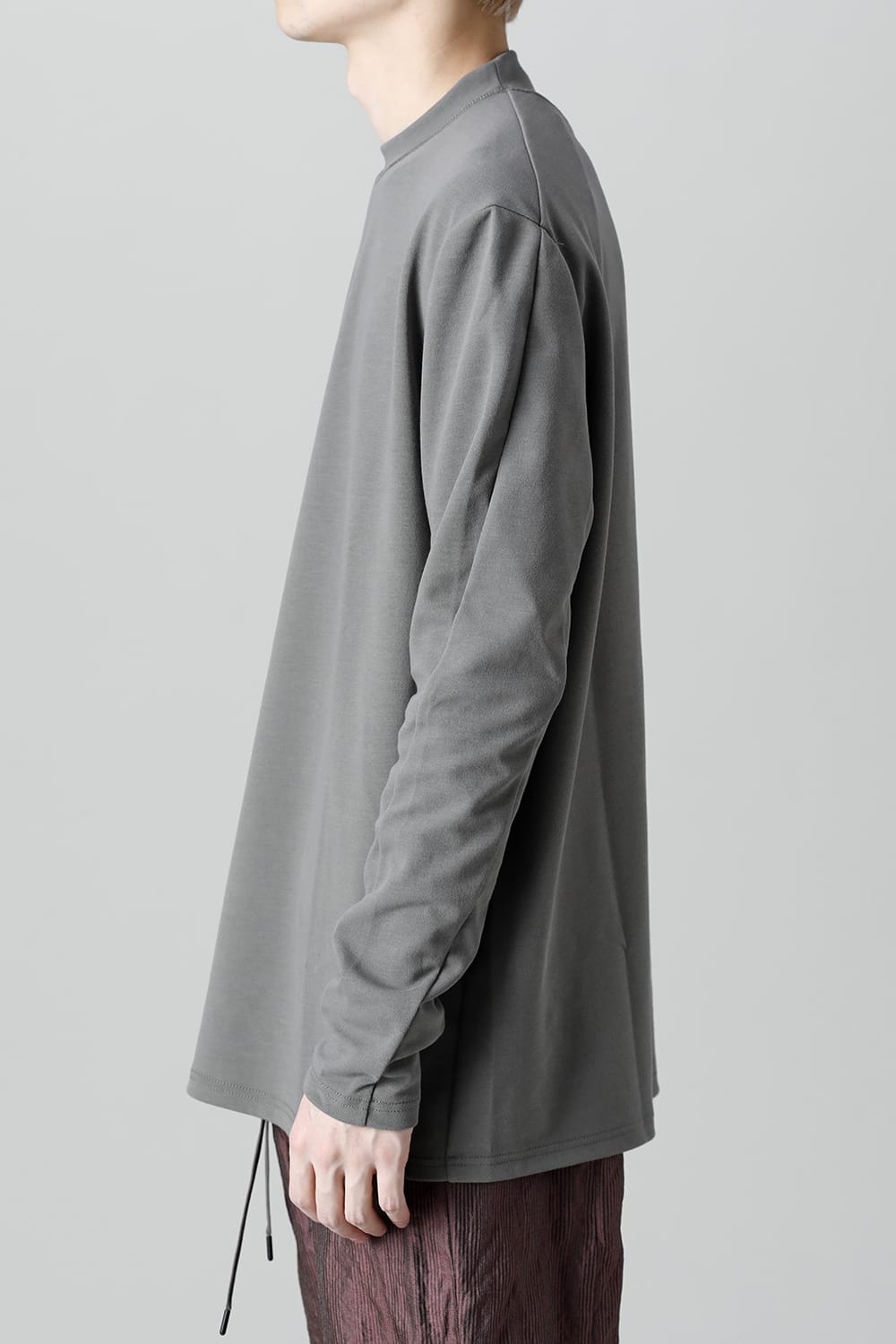 ロングスリーブ ルーズフィット ソフトジャージー  スレートグレー