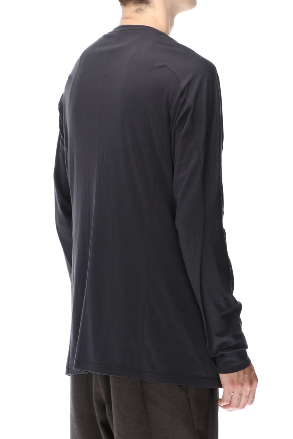 Long sleave indian cotton jersey ( SUVIN )  Charcoal