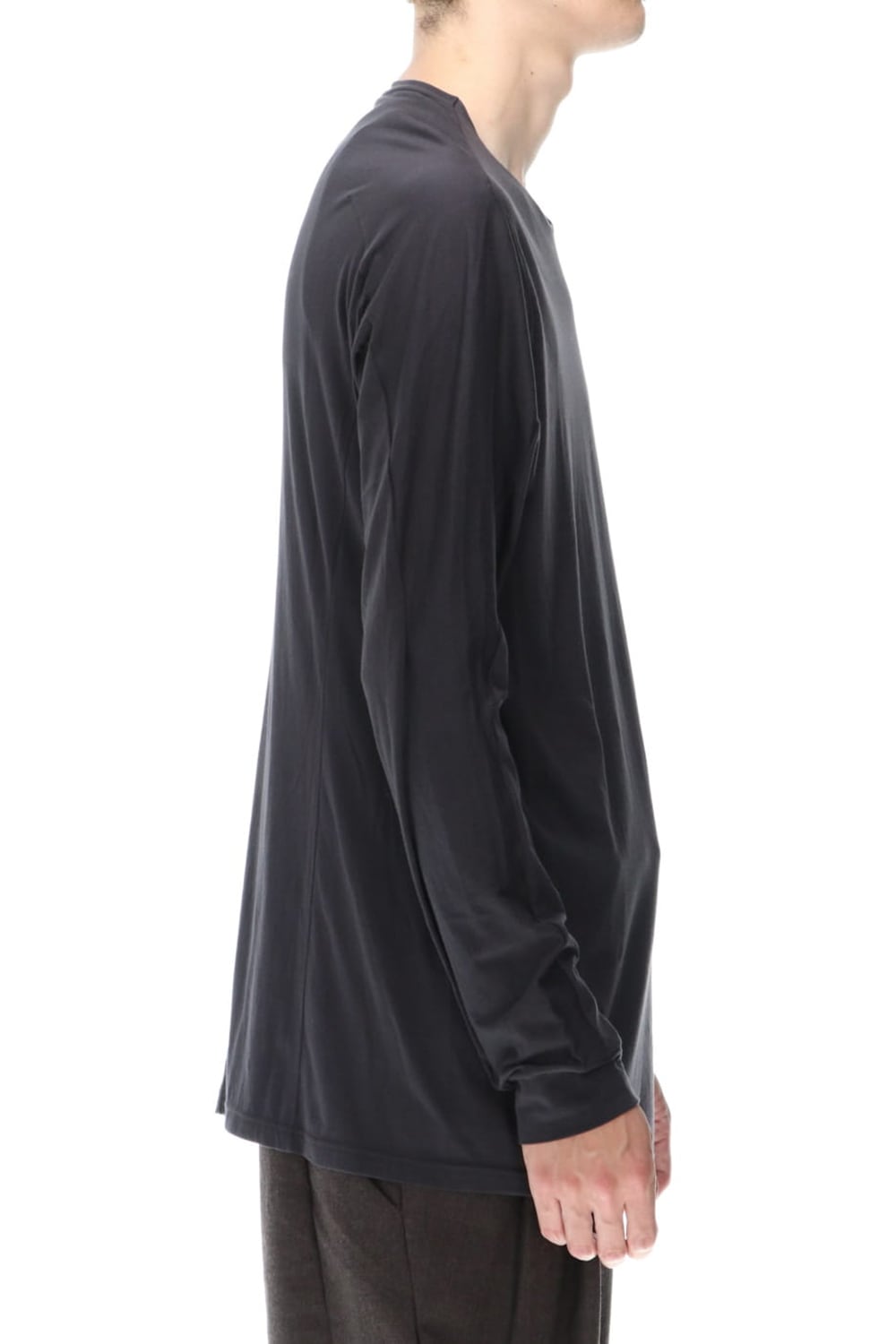 Long sleave indian cotton jersey ( SUVIN )  Charcoal