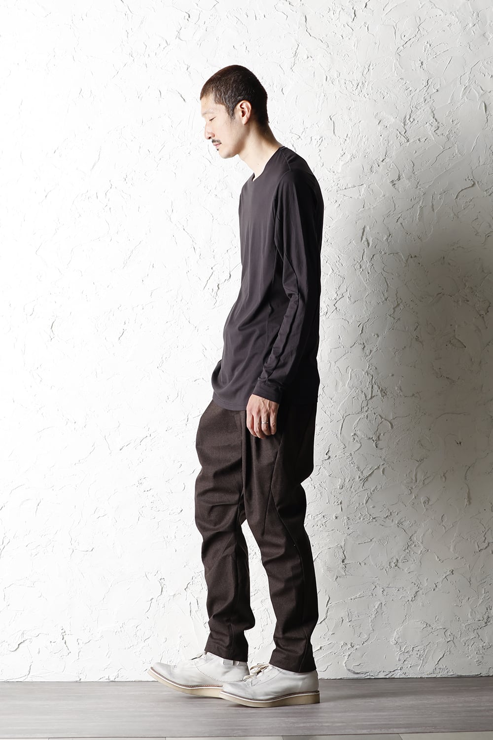 Long sleave indian cotton jersey ( SUVIN )  Charcoal