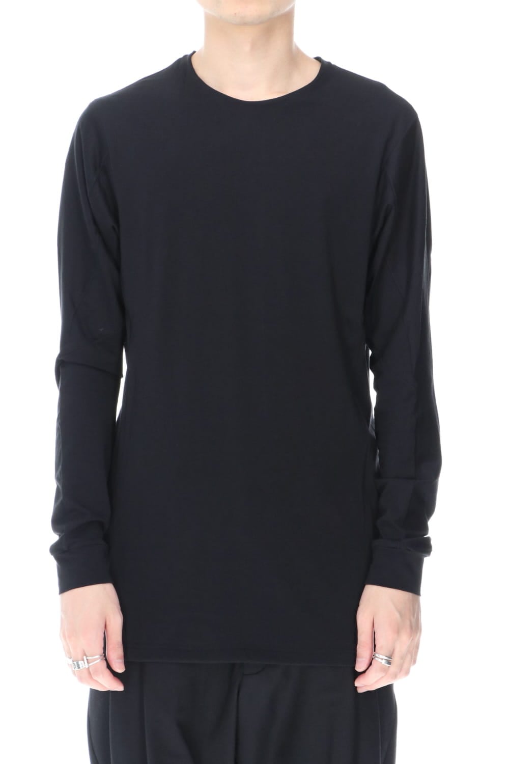 Long sleave indian cotton jersey ( SUVIN )  Black