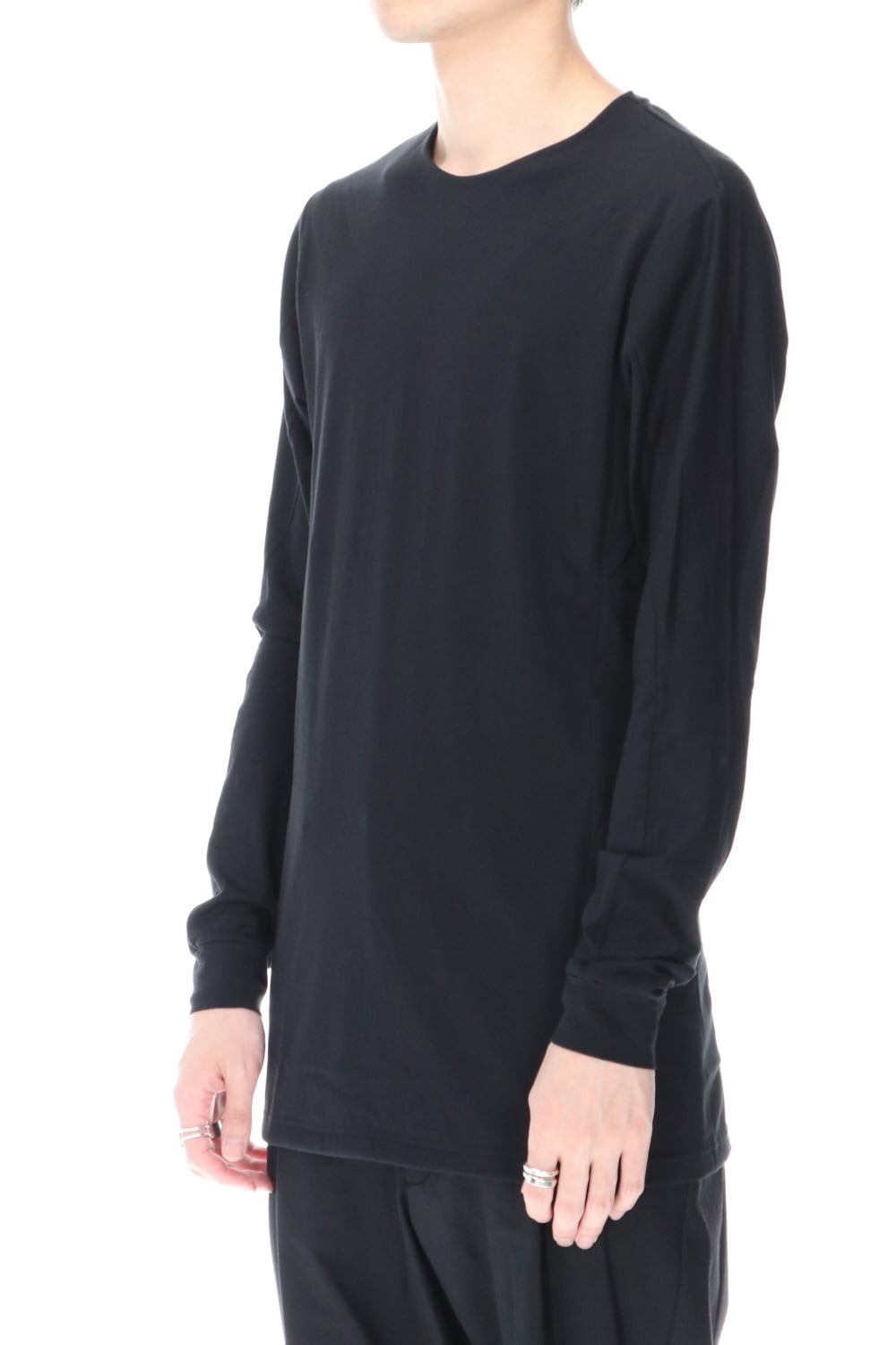 Long sleave indian cotton jersey ( SUVIN )  Black