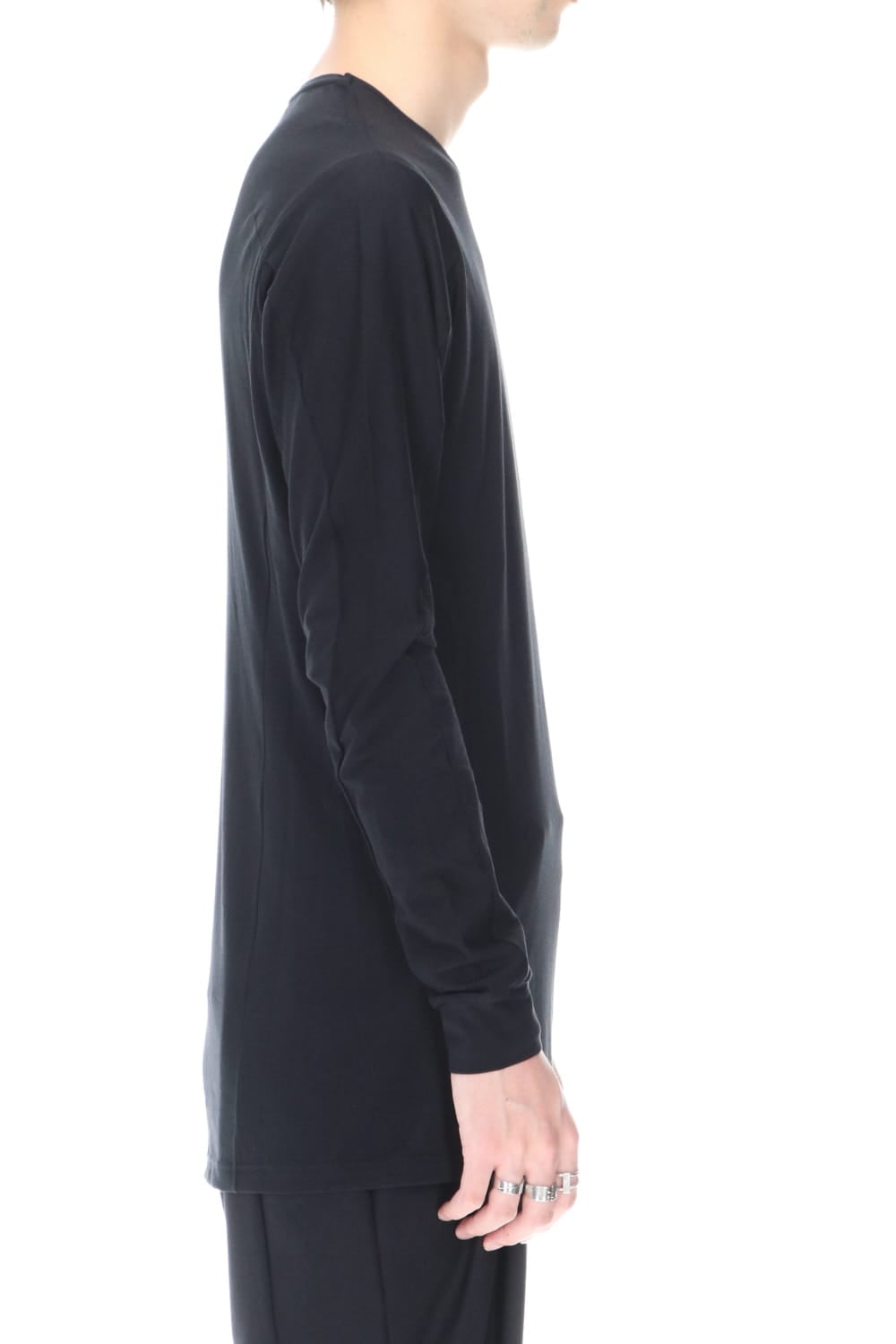 Long sleave indian cotton jersey ( SUVIN )  Black