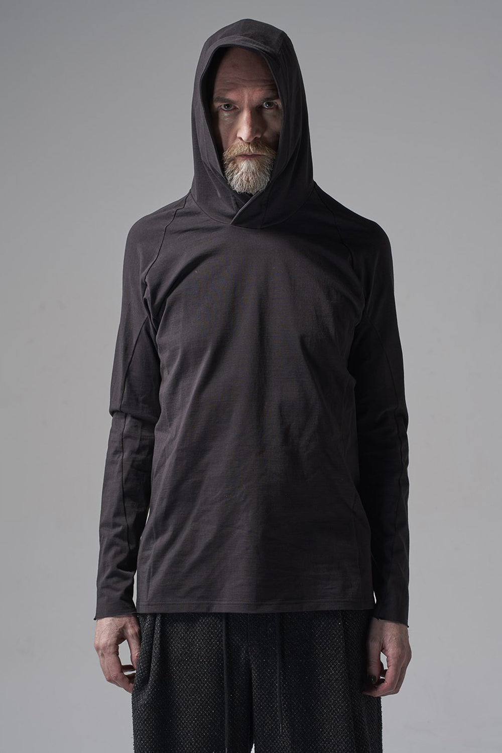 Pullover hoodie Cotton jersey Warm Lava Stone