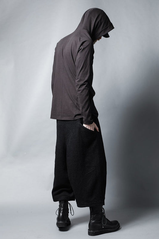 Pullover hoodie Cotton jersey Warm Lava Stone