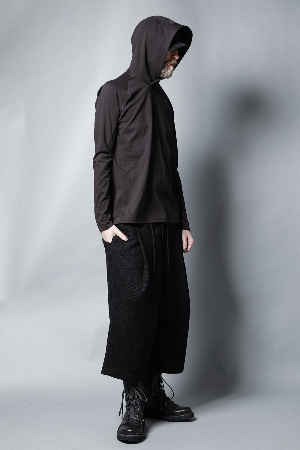 Pullover hoodie Cotton jersey Warm Lava Stone