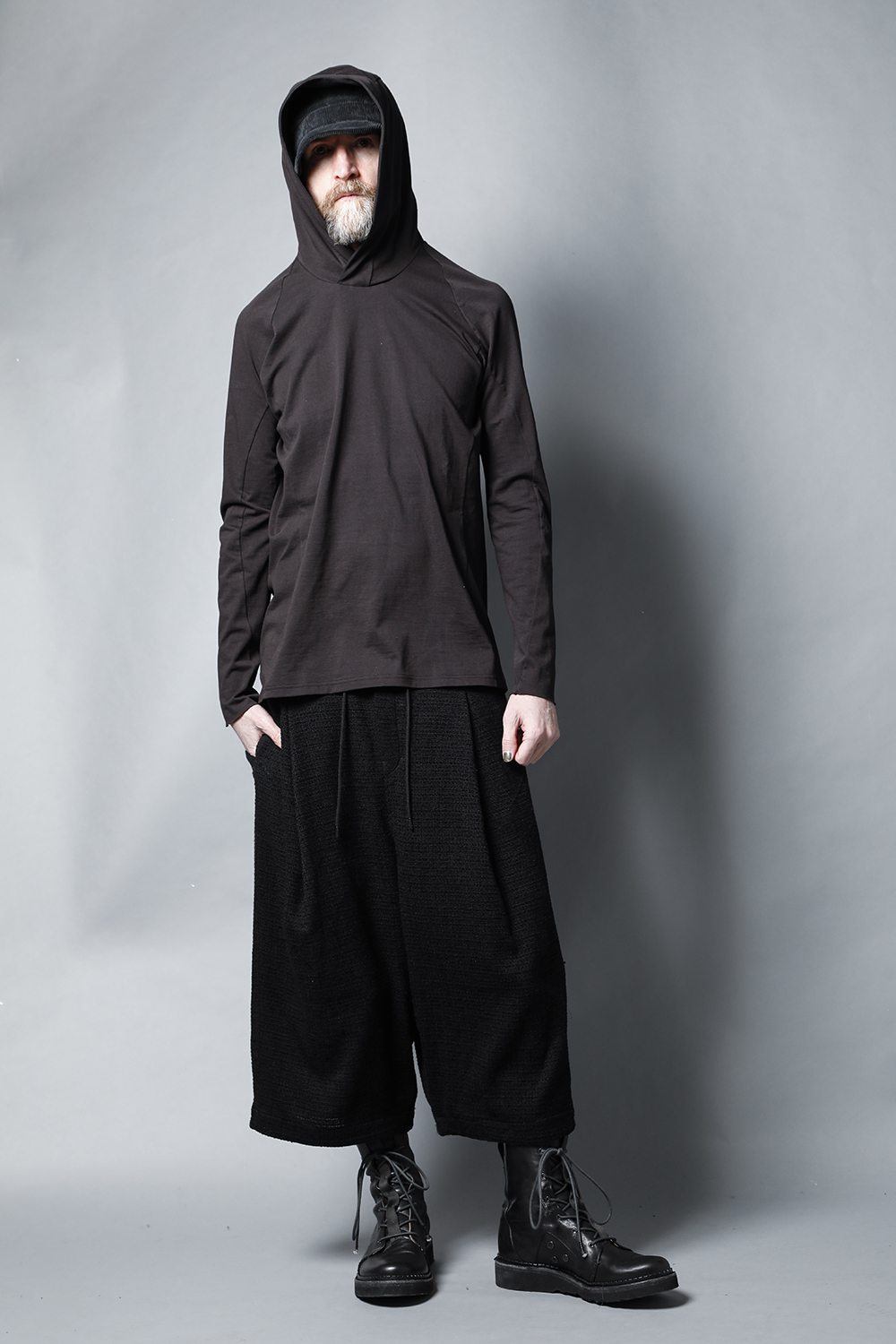 Pullover hoodie Cotton jersey Warm Lava Stone