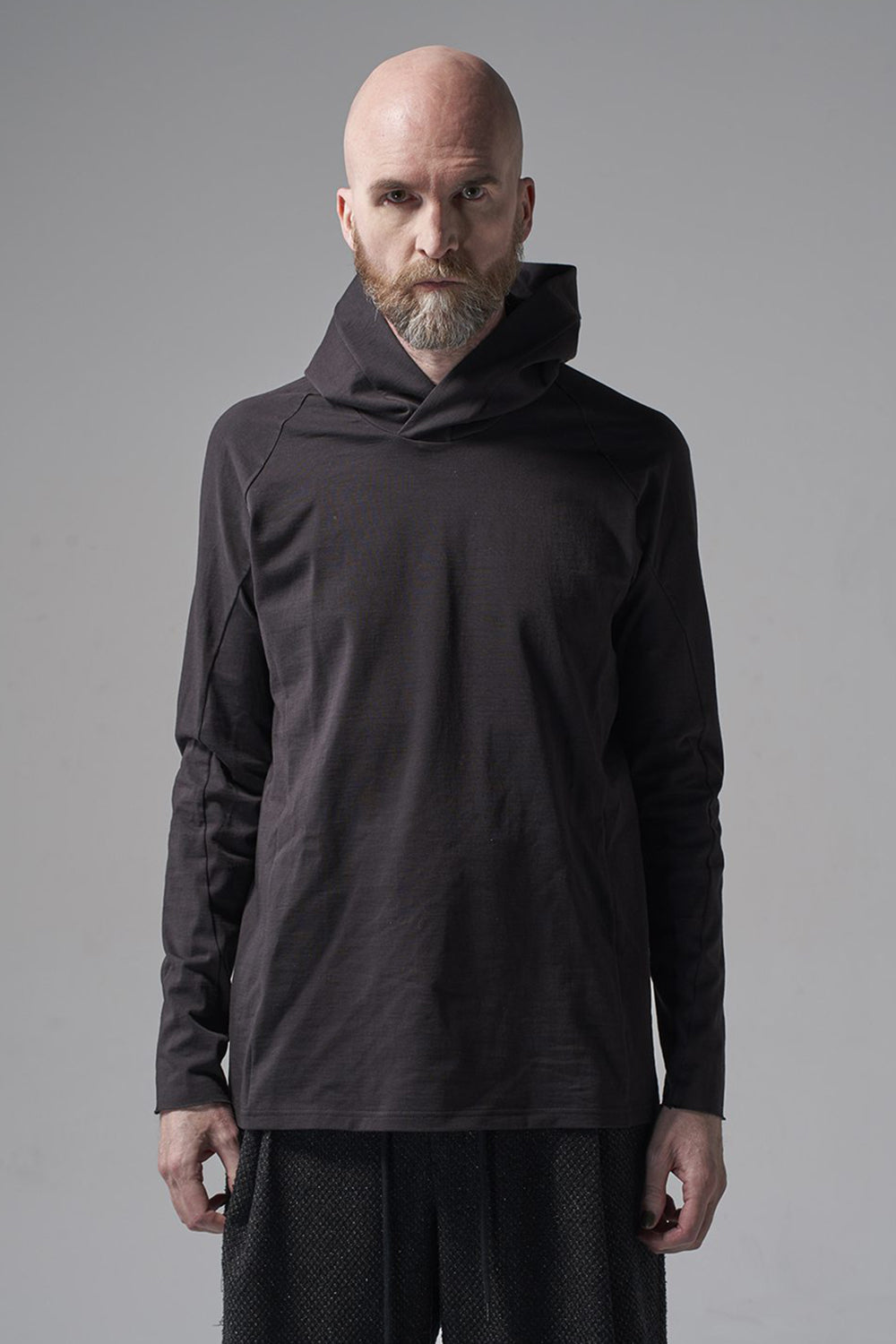 Pullover hoodie Cotton jersey Warm Lava Stone