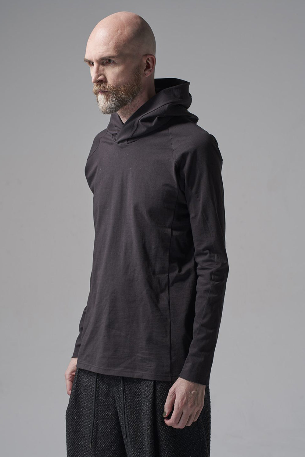 Pullover hoodie Cotton jersey Warm Lava Stone