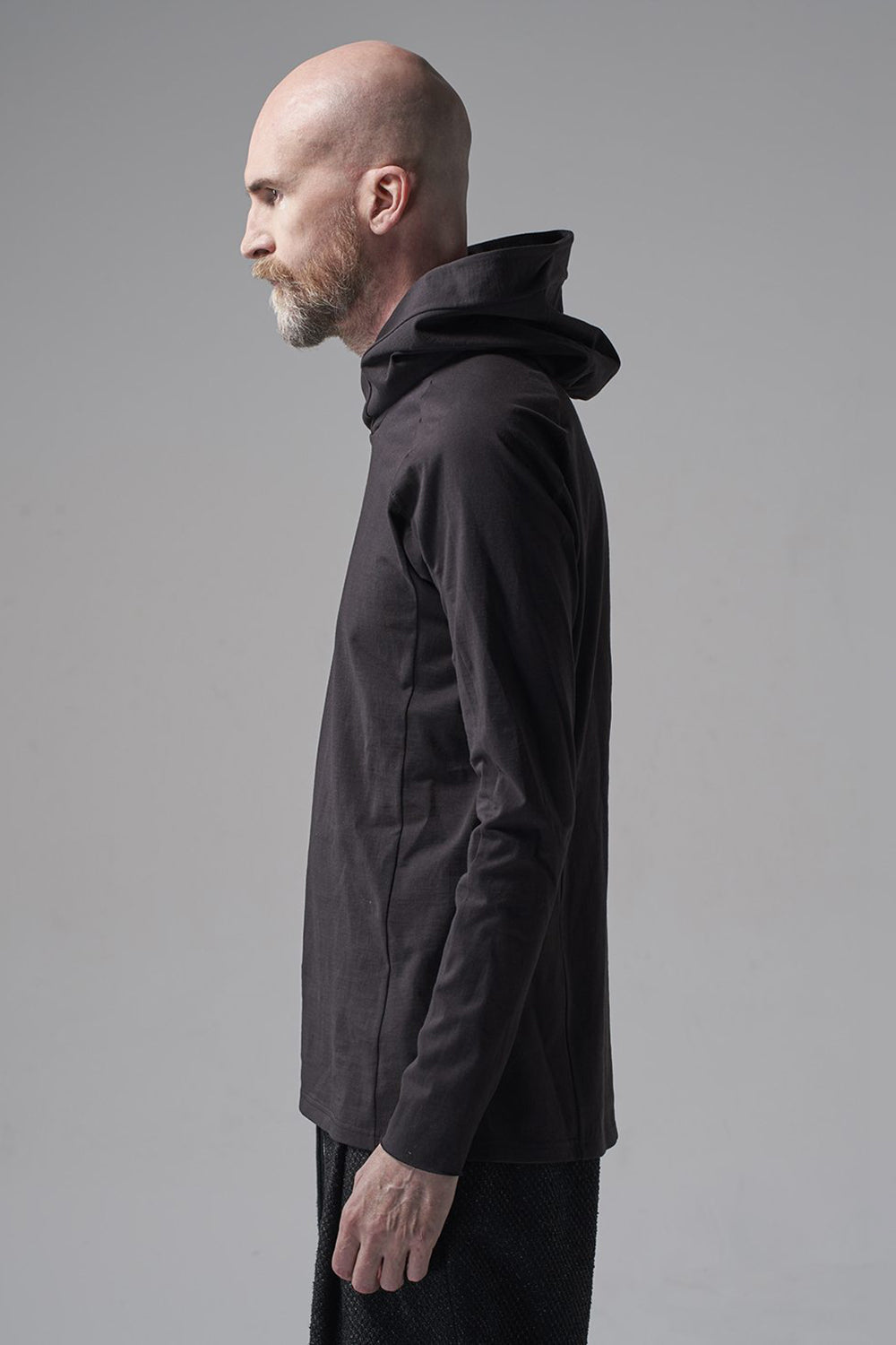 Pullover hoodie Cotton jersey Warm Lava Stone