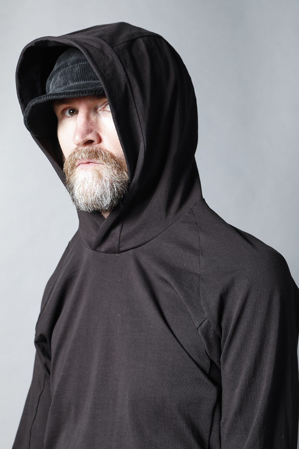 Pullover hoodie Cotton jersey Warm Lava Stone