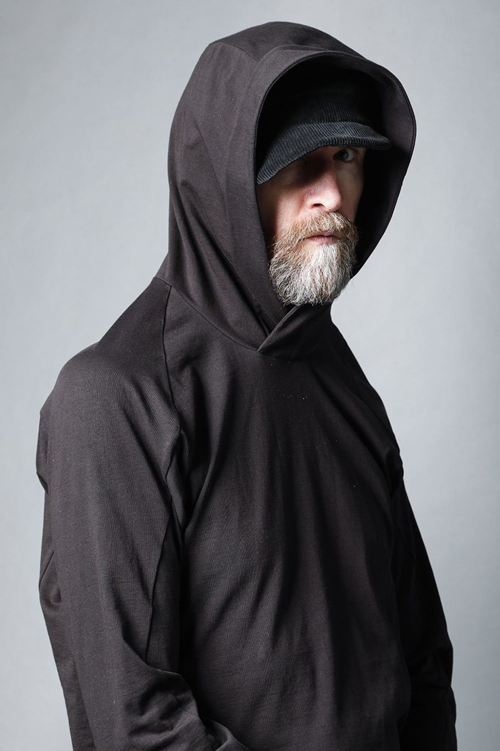 Pullover hoodie Cotton jersey Warm Lava Stone