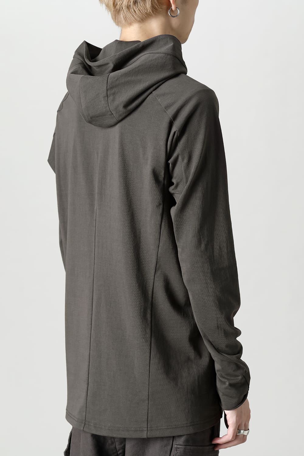 Pullover hoodie Cotton jersey Warm Gray