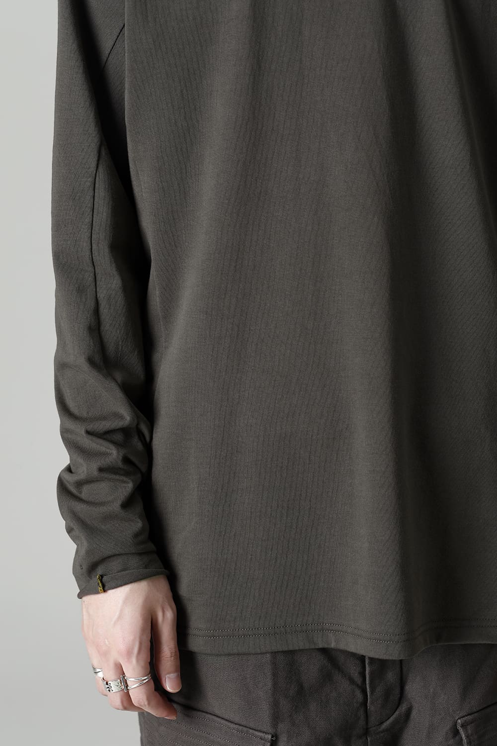 Pullover hoodie Cotton jersey Warm Gray