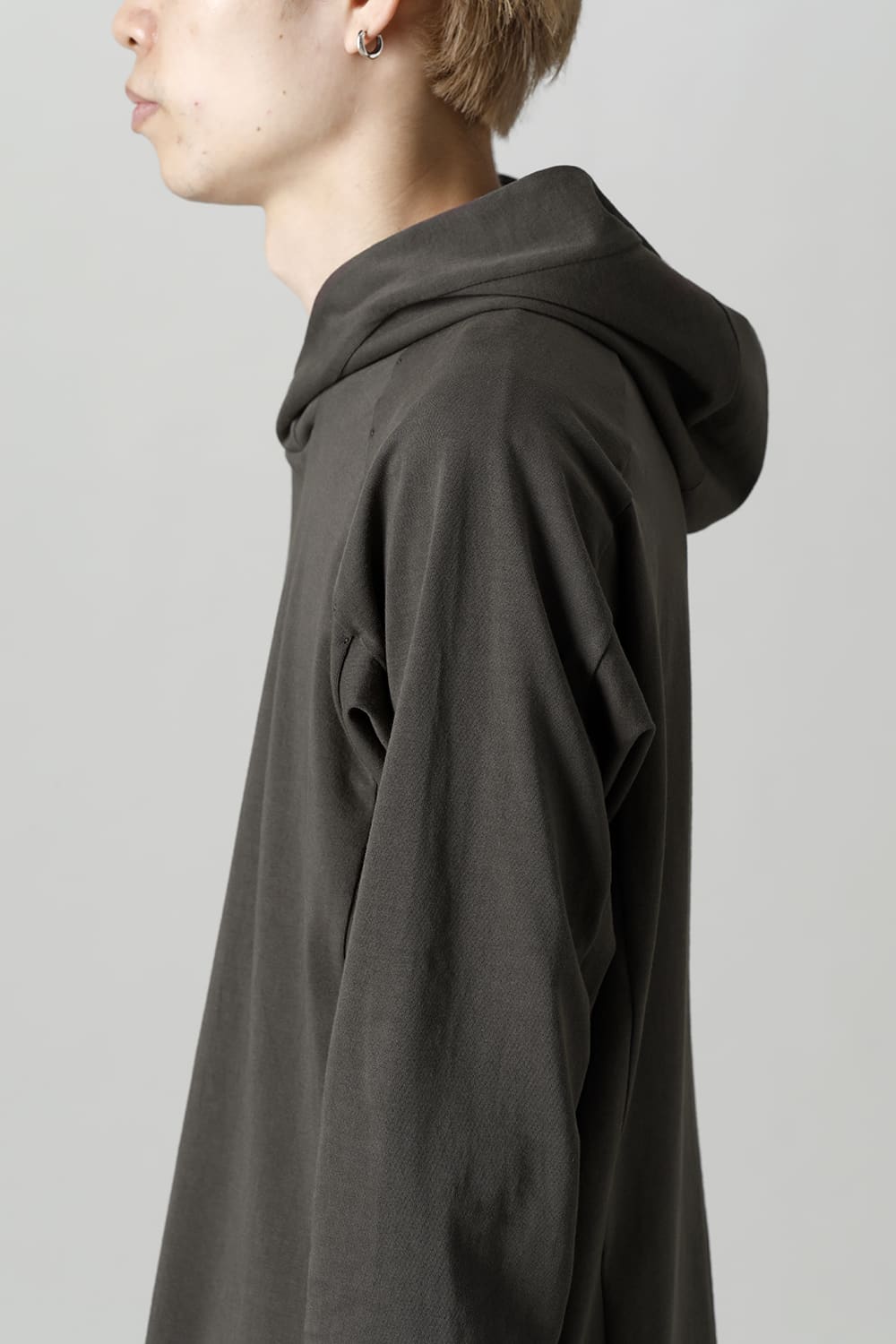 Pullover hoodie Cotton jersey Warm Gray