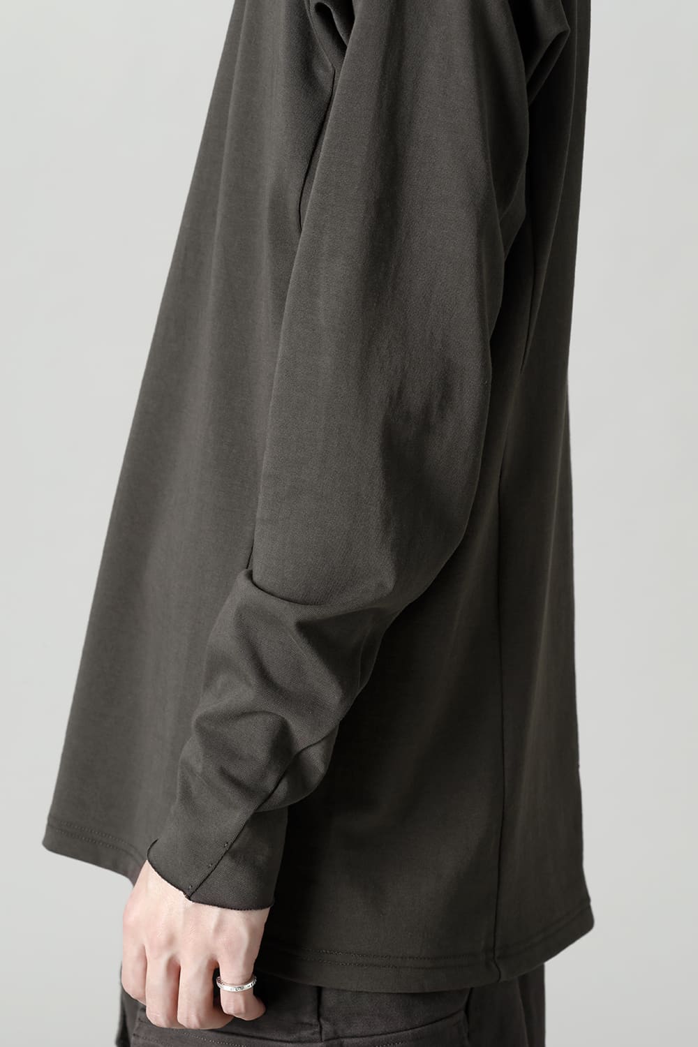 Pullover hoodie Cotton jersey Warm Gray