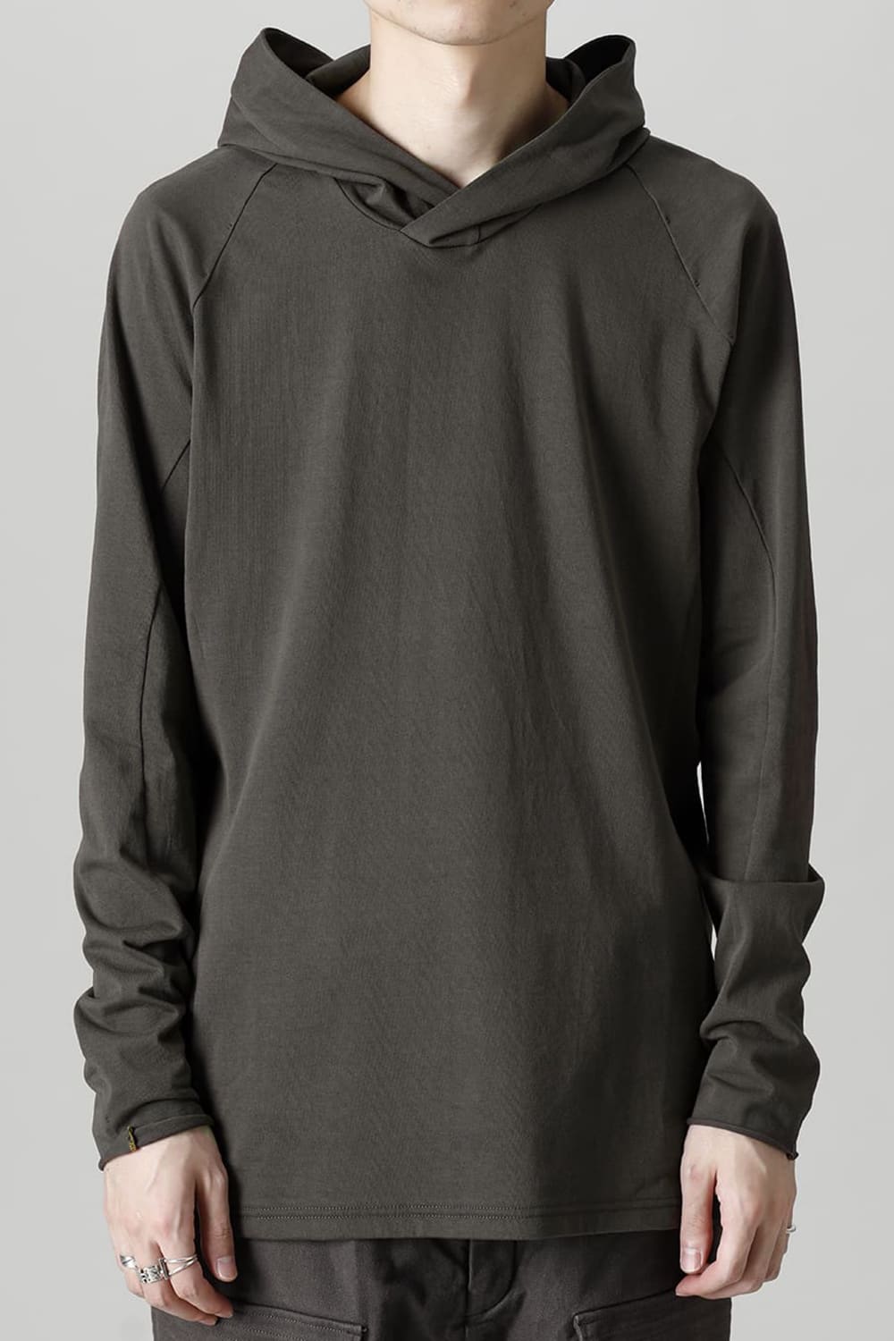 Pullover hoodie Cotton jersey Warm Gray