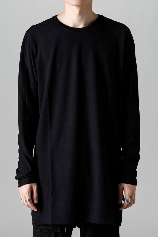 ロングスリーブ シルクジャージー ブラック