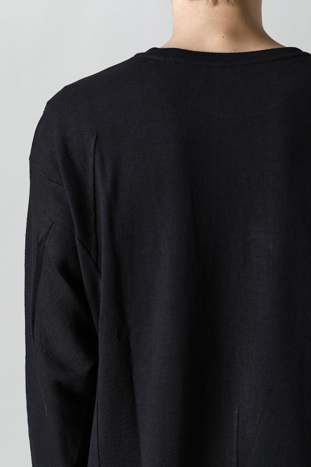 ロングスリーブ シルクジャージー ブラック