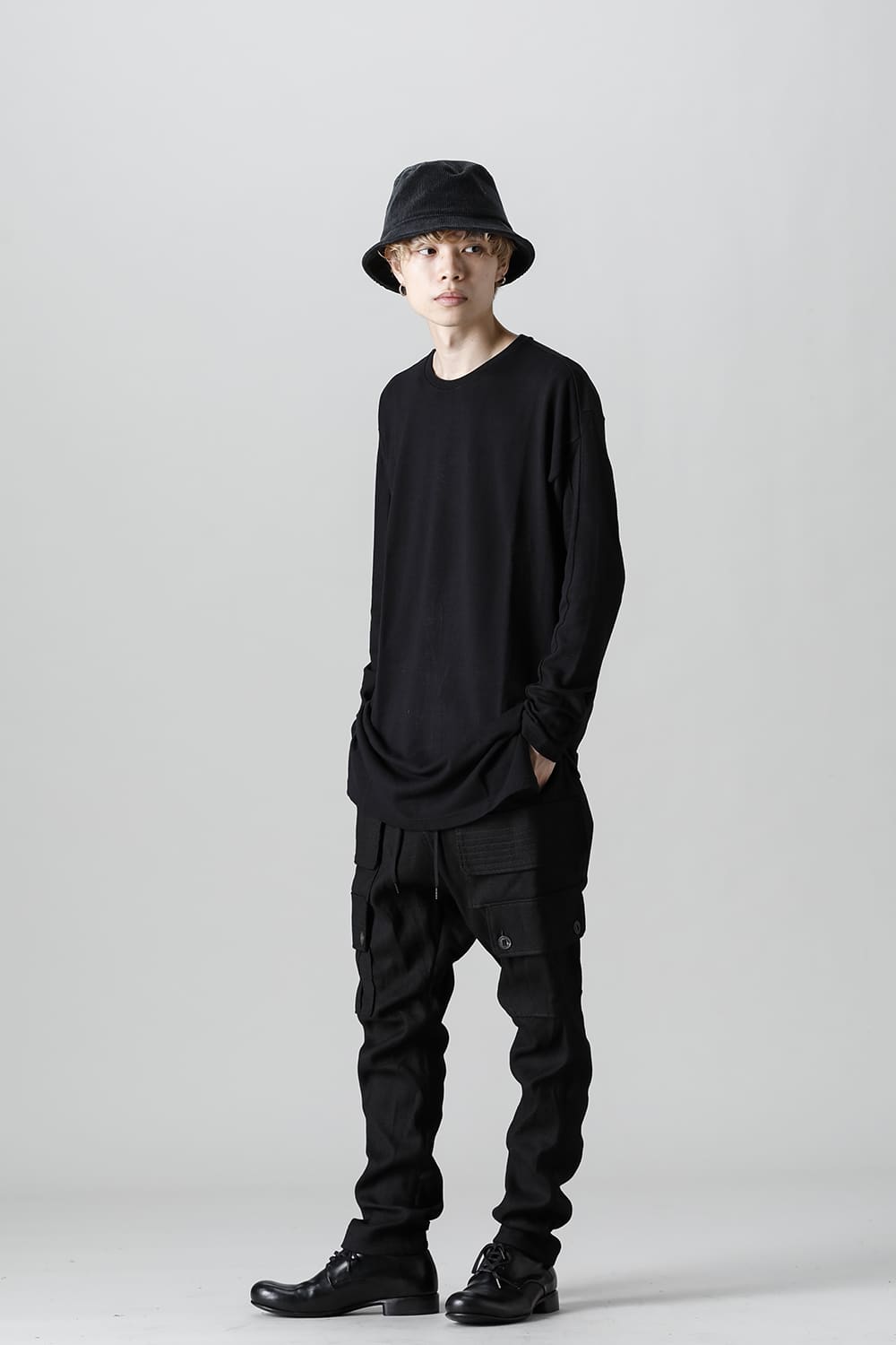 ロングスリーブ シルクジャージー ブラック