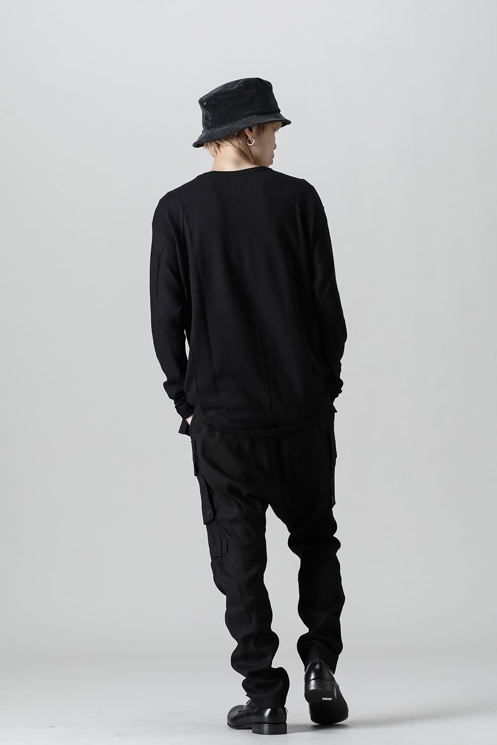 ロングスリーブ シルクジャージー ブラック