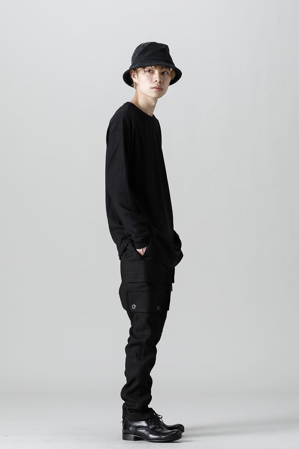 ロングスリーブ シルクジャージー ブラック