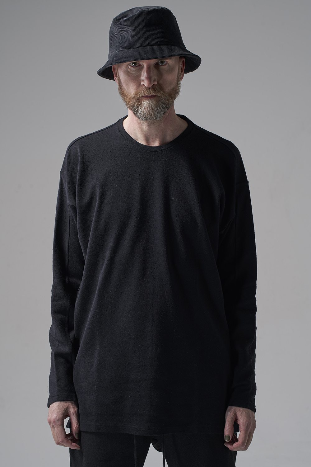 ロングスリーブ シルクジャージー ブラック