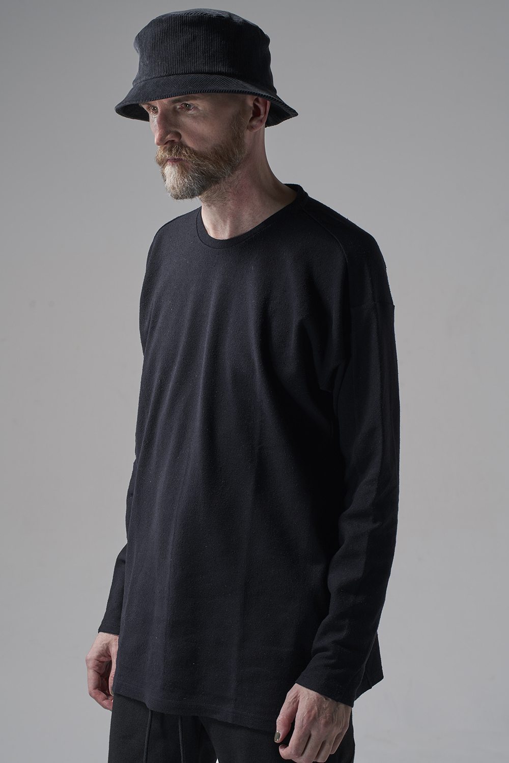 ロングスリーブ シルクジャージー ブラック