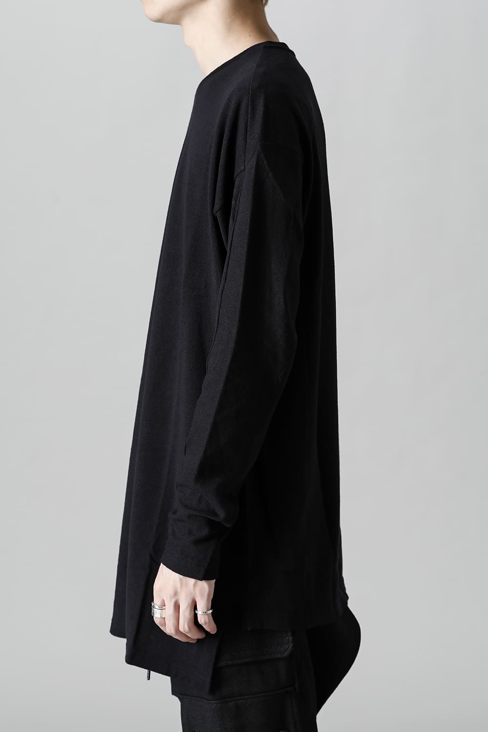 ロングスリーブ シルクジャージー ブラック
