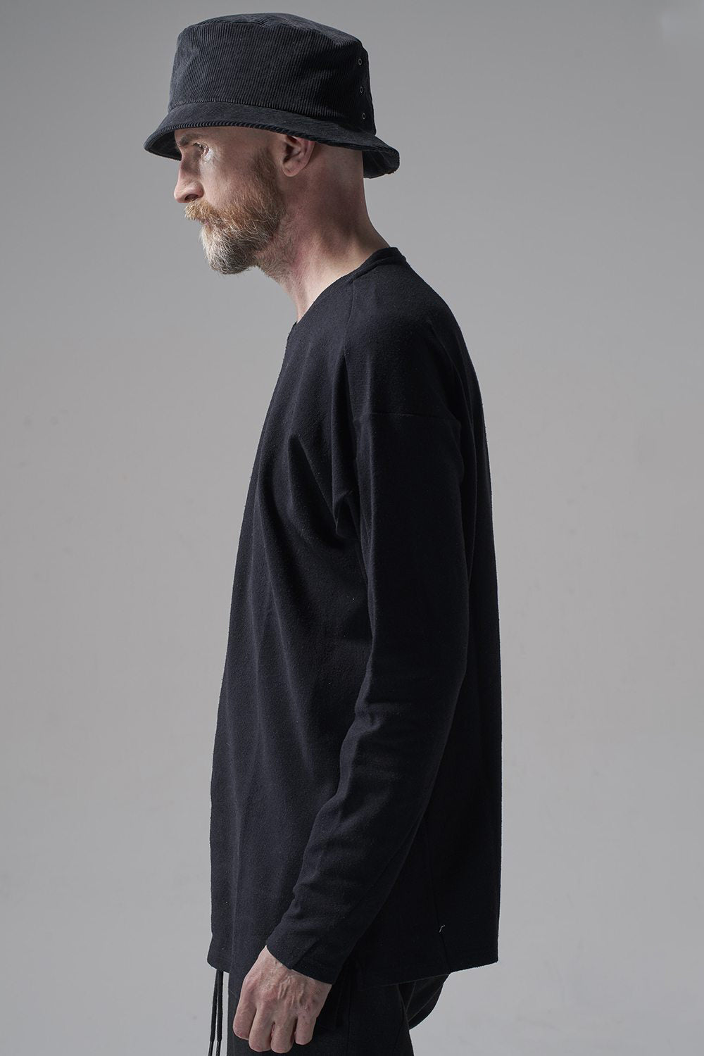 ロングスリーブ シルクジャージー ブラック