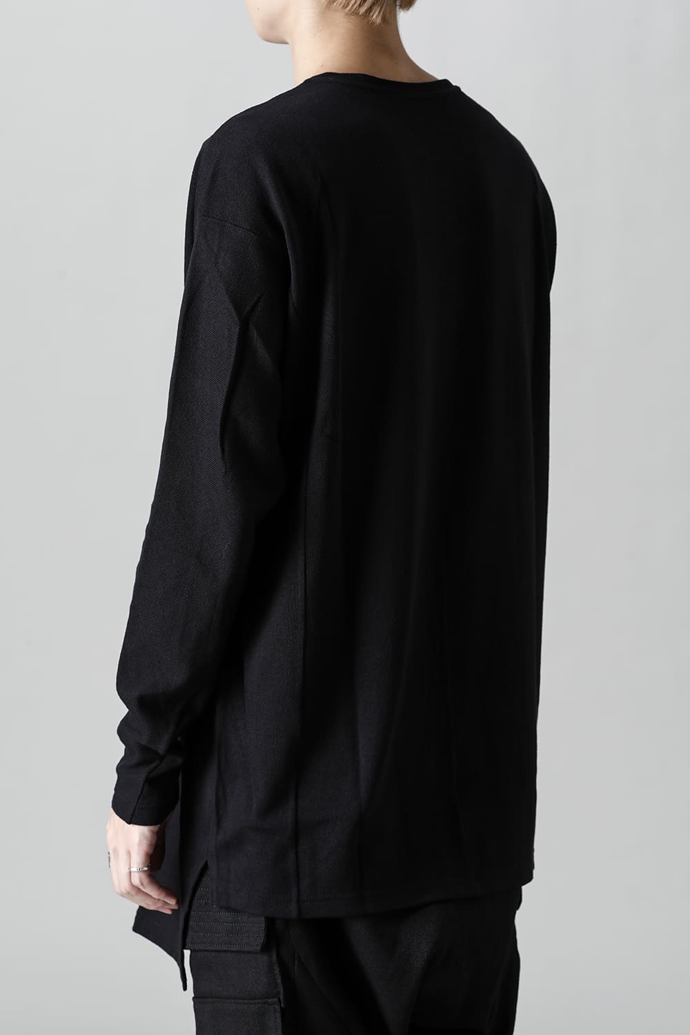 ロングスリーブ シルクジャージー ブラック